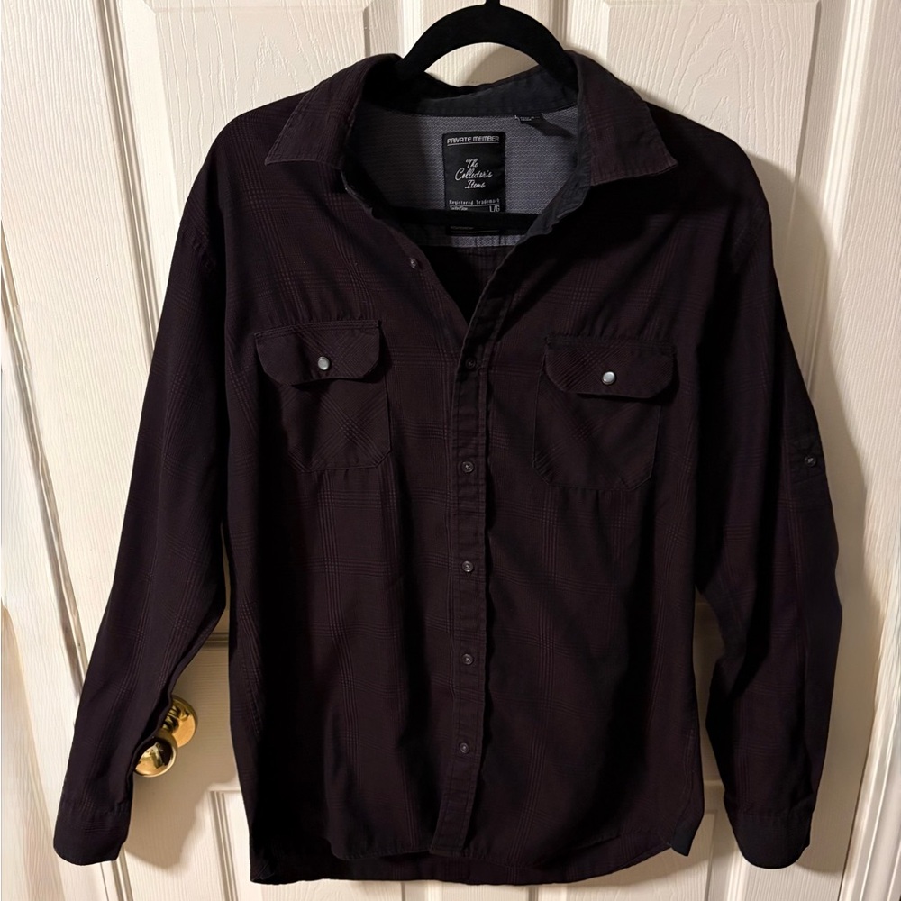 Private Member "The Collector's Items" Plaid Button Down Shirt Large